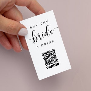 Kaufen Sie die Braut Eine Getränkekartenvorlage, druckbare Bachelorette Getränkekarte, bearbeitbar, sofortiger Download, Getränkekarte, Venmo QR-Code-Karte, AD04