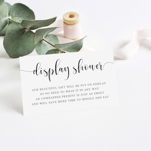 Display douche bruids douche uitnodiging invoegen kaartsjabloon, afdrukbare uitnodiging invoegkaart, babyshower, digitaal, instant download, AD04