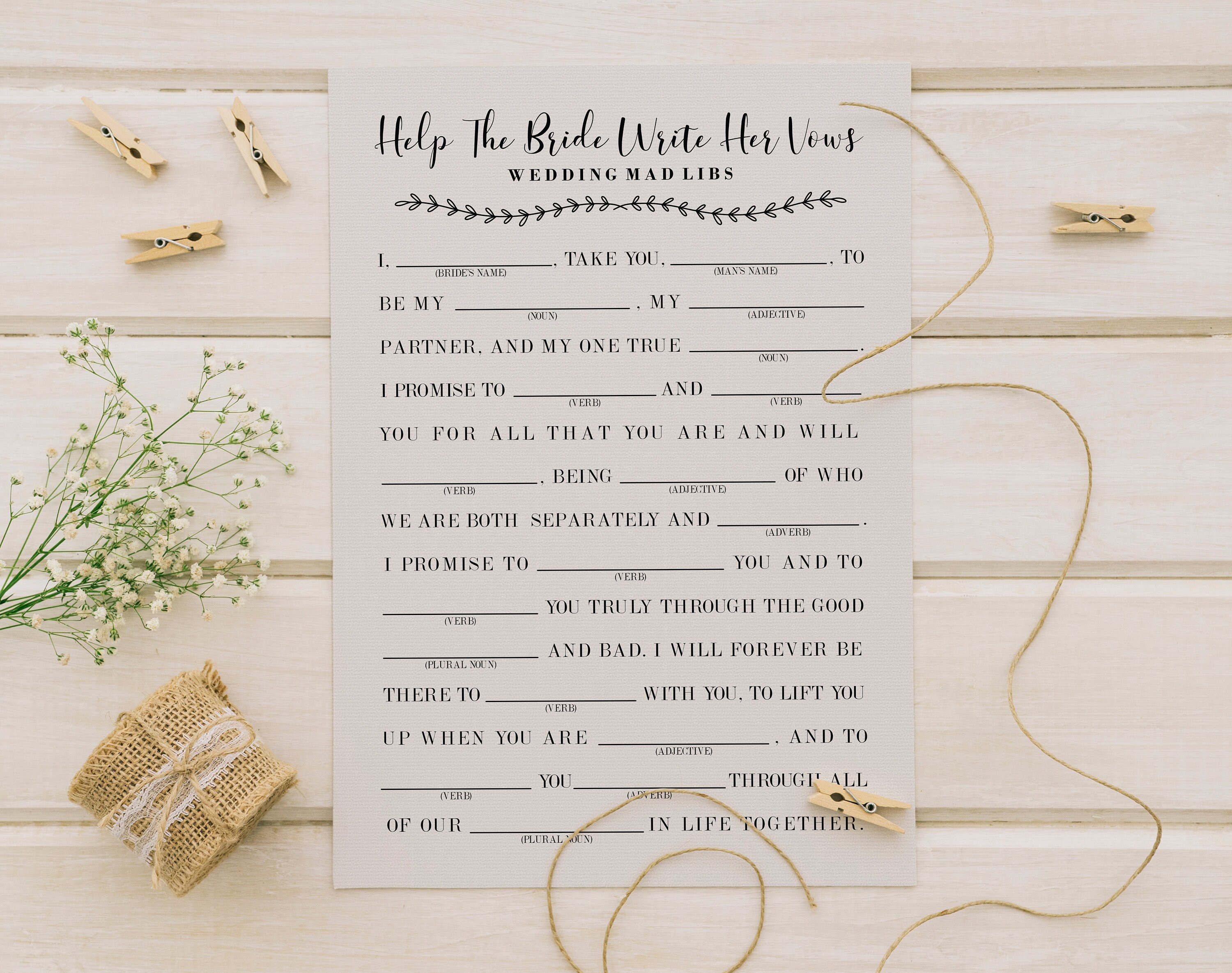 Bridal Shower Game Printable Template Wedding mad | Etsy