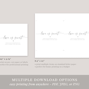 Wedding Candy Bar Wrapper Template, Printable Candy Bar Label, Wedding ...