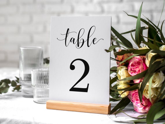 Printable Table Numbers Wedding Table Number Editable | Etsy