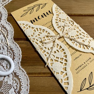 Rustic Branch Printable Wedding Menu, Editable Wedding Menu Template, Instant Download, Rustic Wedding DIY, Reception Menu Card, AD29 image 2