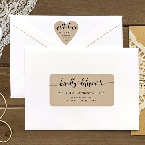 Wedding Envelope Addressing Labels Etsy