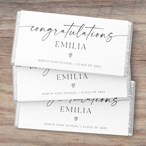 Congratulations Candy Bar Wrapper Template, Graduation Candy Bar Label ...