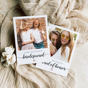 Minimalist Bridesmaid Proposal Template, Printable Bridal Party Card, Editable, Instant Download, Maid of Honor Card, Bridal Party, AD15