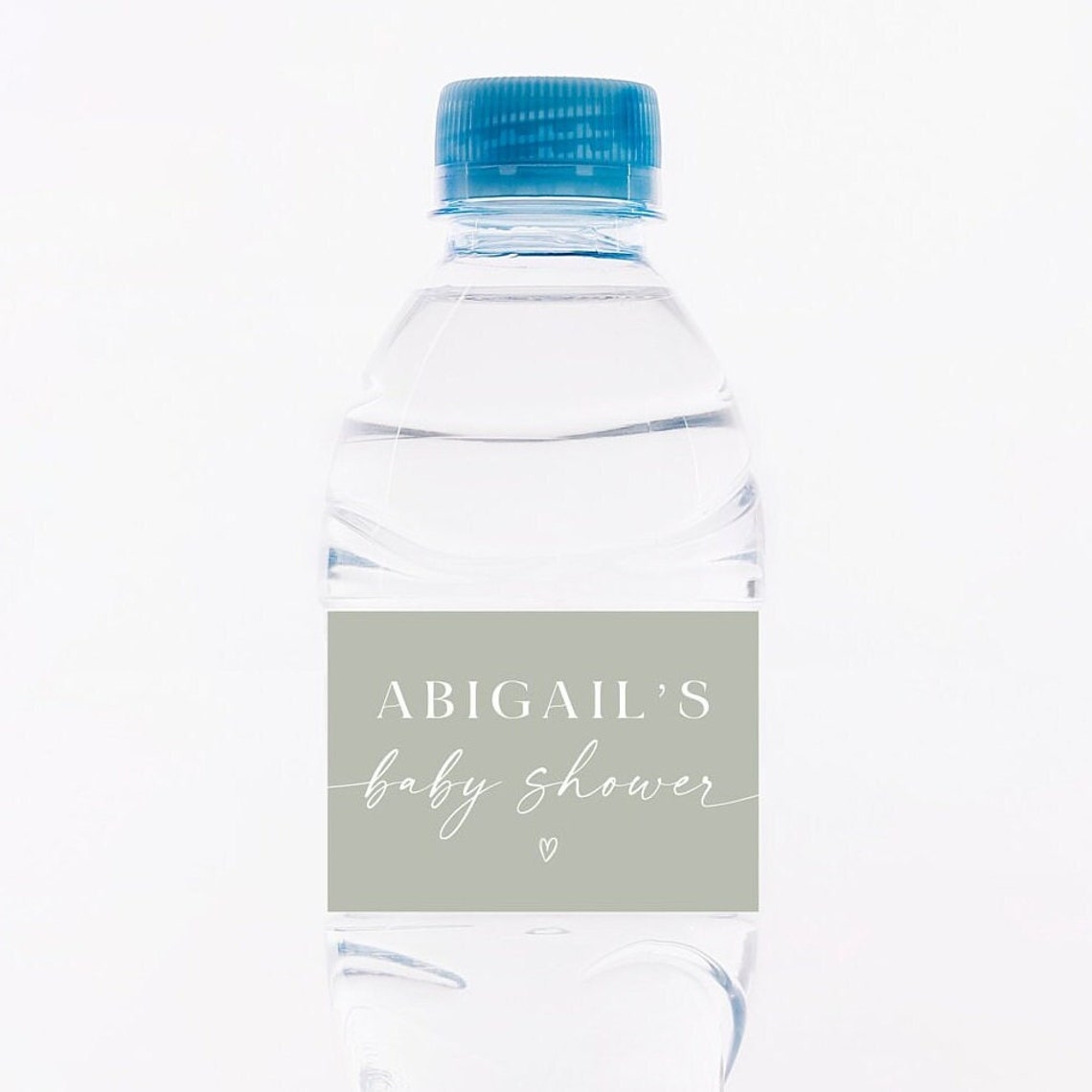 Sage Label Sage Green Minimalist Baby Shower Water Bottle Label, Water Bottle ...