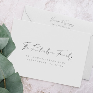Printable Envelope Address Template, Editable Wedding Address Labels, Instant Download, Wedding DIY, Envelope Template, Minimalist, AD48