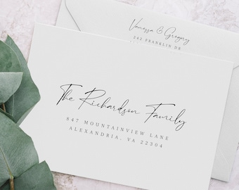 Printable Envelope Address Template, Editable Wedding Address Labels, Instant Download, Wedding DIY, Envelope Template, Minimalist, AD48
