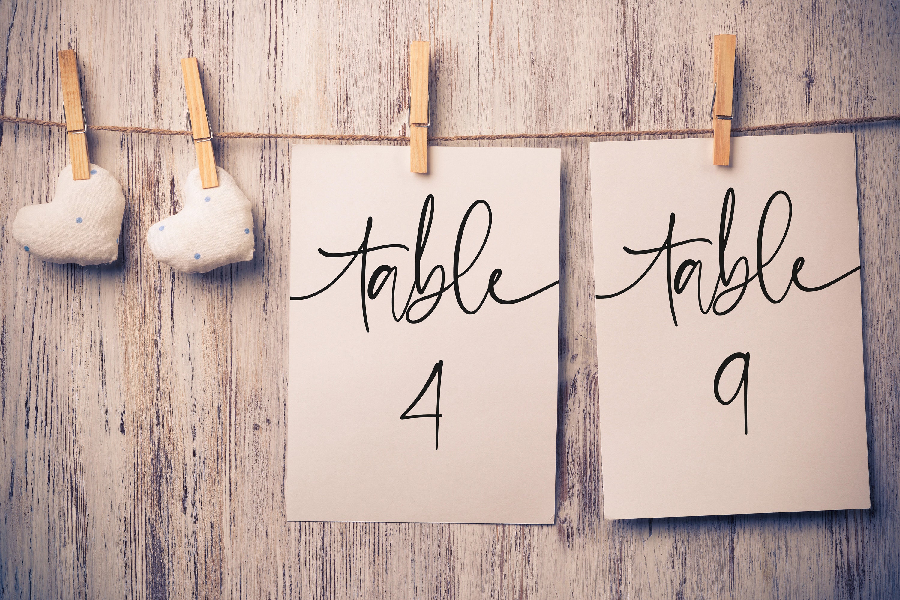 Script Table Numbers Printable Template, Wedding Table Number Cards ...