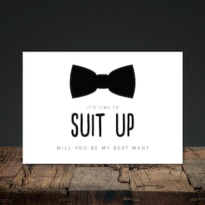 Cartão de proposta de padrinho para impressão, proposta de padrinho, cartão de padrinho de terno, download, casamento rústico DIY, festa de noiva, modelo de casamento