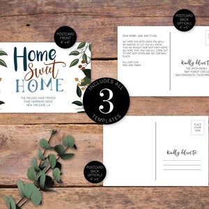 Moving Announcement Printable Postcard Template, Editable Moving ...
