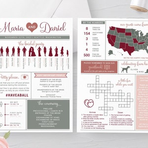 Druckbare Infografik Hochzeit Programm Vorlage, Ordnung der Zeremonie, lustiges Hochzeitsprogramm, Hochzeit DIY, Instant Download, Hochzeit Ico