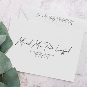 Printable Envelope Address Template, Editable Script Wedding Envelope Address, Wedding DIY, Instant Download, Envelope Template