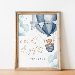 We Can Bearly Wait Baby Shower Cards and Gifts Sign, Baby Shower Sign, Boy Shower, Printable Sign, Editable Template, Bear Baby Shower, AB05
