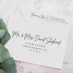 Printable Envelope Address Template, Editable Wedding Address Labels, Instant Download, Rustic Wedding DIY, Envelope Template, Simple, AD01