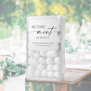 Retirement Is Sweet Tic Tac Label Templates, Retire Mint Favor Labels, Retirement Party Favor, Editable, Printable, Instant Download, AD18