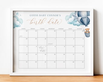 Calendario para adivinar la fecha de nacimiento del bebé, juego