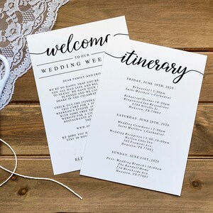 Printable Wedding Welcome Card, Welcome Bag Insert, Welcome Card ...