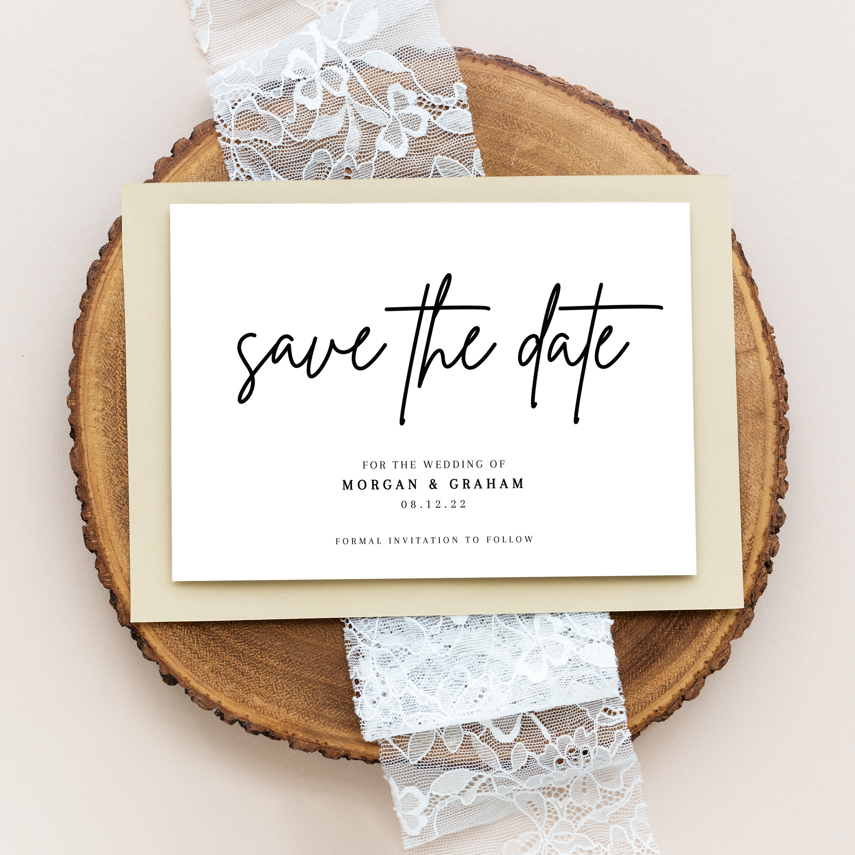 Signature Save the Date Printable Template Wedding | Etsy