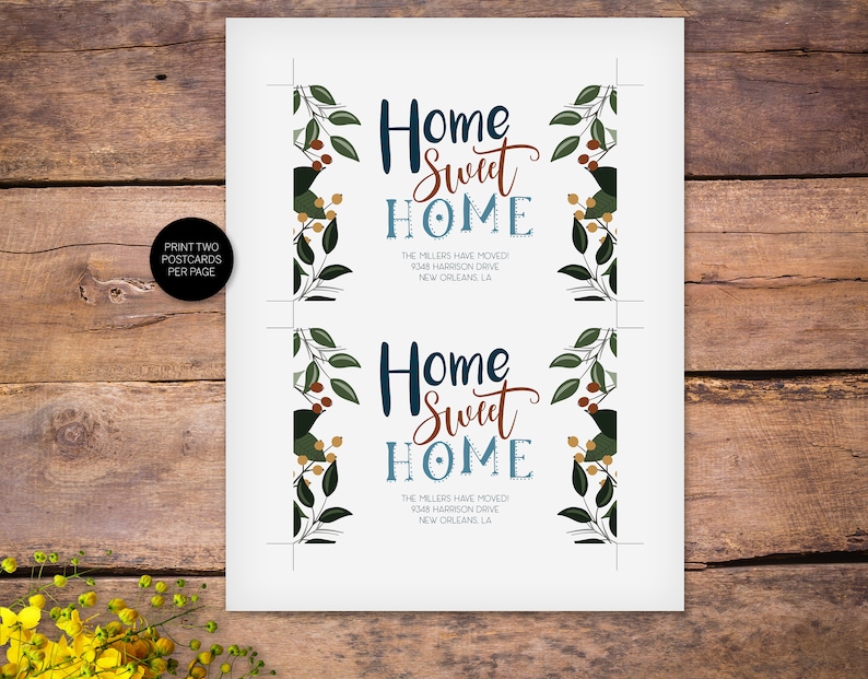 Moving Announcement Printable Postcard Template Editable - Etsy