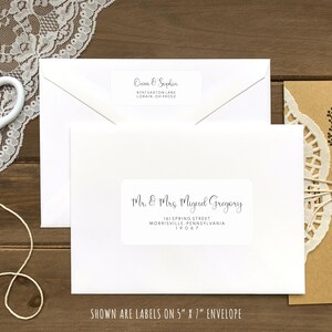Printable Address Labels, Wedding Envelope Labels, Editable Template ...