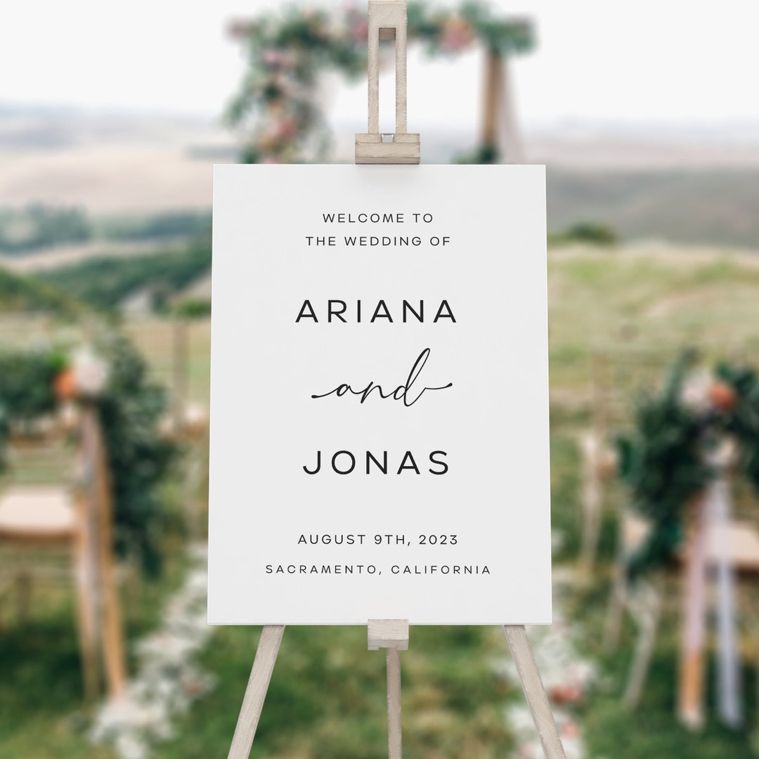 Welcome to Our Wedding Sign Template, Printable Wedding Welcome Poster ...