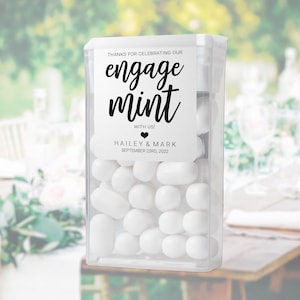 Étiquettes imprimables Tic Tac pour cadeaux de fiançailles, Étiquettes imprimables Engagement menthe, Étiquettes de cadeau de mariage, Cadeau de fête de fiançailles, Téléchargement, DIY