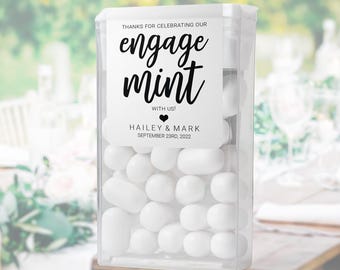 Engagement Party Favors Printable Tic Tac Labels, Engage Mint Printable Labels, Wedding Favor Tags, Engagement Party Favor, Download, DIY