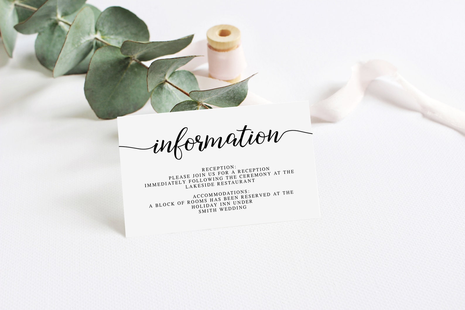 Printable Invitation Insert Card Templates, Editable Visit Our Website ...