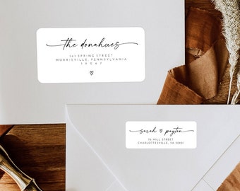 Printable Envelope Address Label Template, Editable, Return Address Labels, Printable Wedding Envelope Labels, Download, Minimalist,AD18