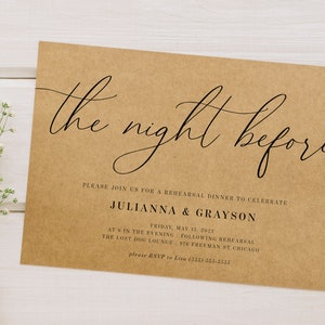 The Night Before Wedding Rehearsal Invitation Template, Printable Rehearsal Dinner Invitation, Editable, Instant Download, Wedding DIY, AD70 image 2