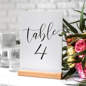 Wedding Table Numbers Printable Template, Calligraphy Table Number Cards, Editable Table Numbers, Download, Wedding DIY, Rustic, 4x6, 5x7