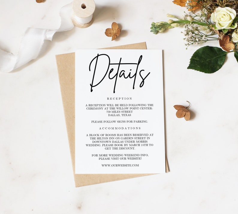 Printable Wedding Invitation Set Template Handwriting Rustic Invitation Printable Template Instant Download Wedding DIY