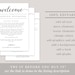 Printable Wedding Welcome Card, Welcome Bag Insert, Welcome Card ...