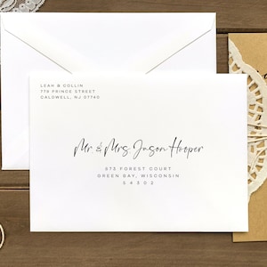 Printable Envelope Address Template, Editable Wedding Address Labels, Instant Download, Minimalist Wedding DIY, Envelope Template, AD26