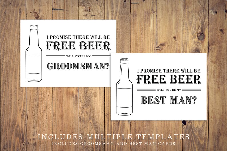 Printable Groomsman Proposal Card Best Man Proposal Free Etsy