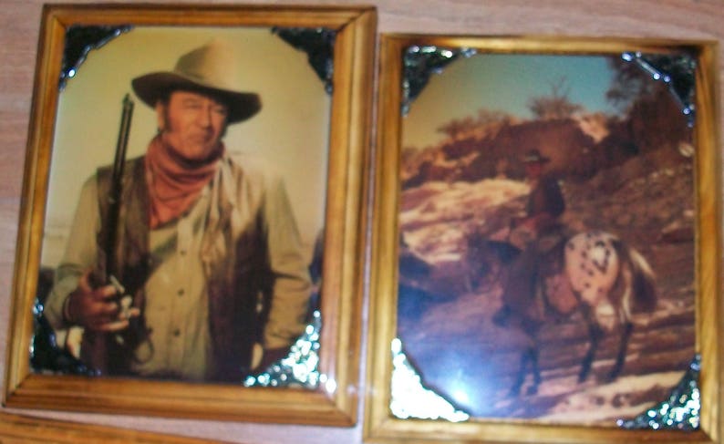 Listing 232 Is Vtg 3 Wooden John Wayne Wall Plaques Image 0