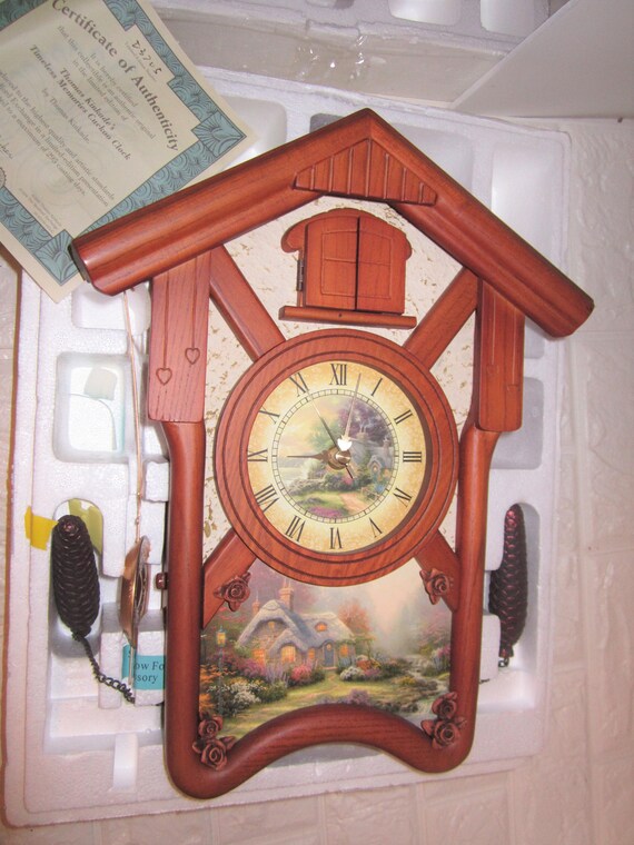 Thomas Kinkade Clock With COA Still in Box Etsy