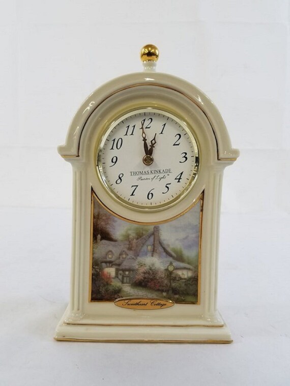 Thomas Kinkade Sweetheart Cottage Clock Porcelain with Accents Etsy