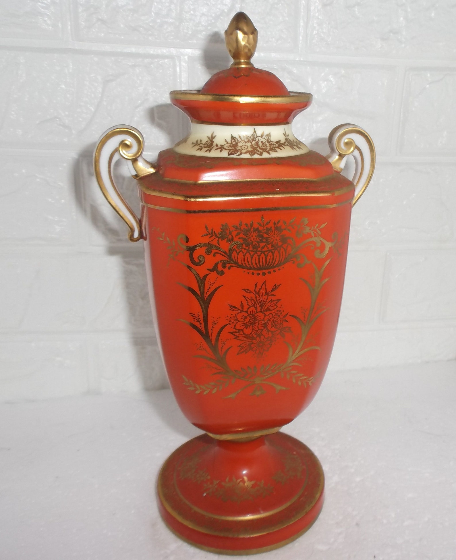 Listing 38 is the vintage Noritake Vase with Lid Hand Painted Etsy