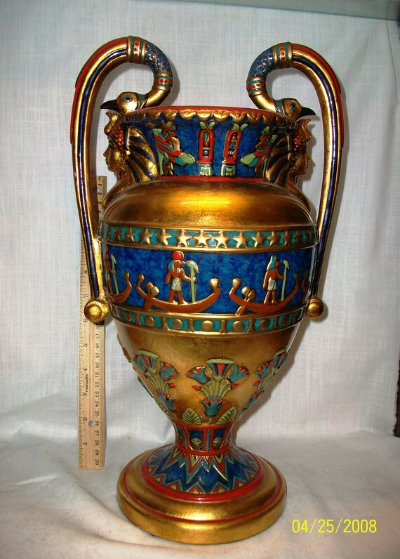 Listing 254 Is An Egyptian Style Veronese Vase From 2002 Etsy