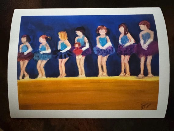 Pastel Dancers Giclee Print: Fine Art for Child's Room (8x6) cottagecore