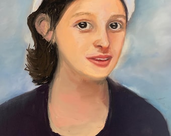 Pastel Portrait Painting: "Sailor's Wife" - 11x14 Giclee Print cottagecore