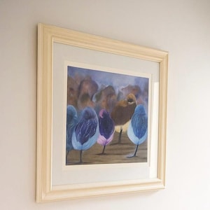 Tierfreunde, gefiederte Freunde, Geschenk, Giclee, Kunst für Wand, Malerei, Wohnkultur.  Wanddekor, 11x14