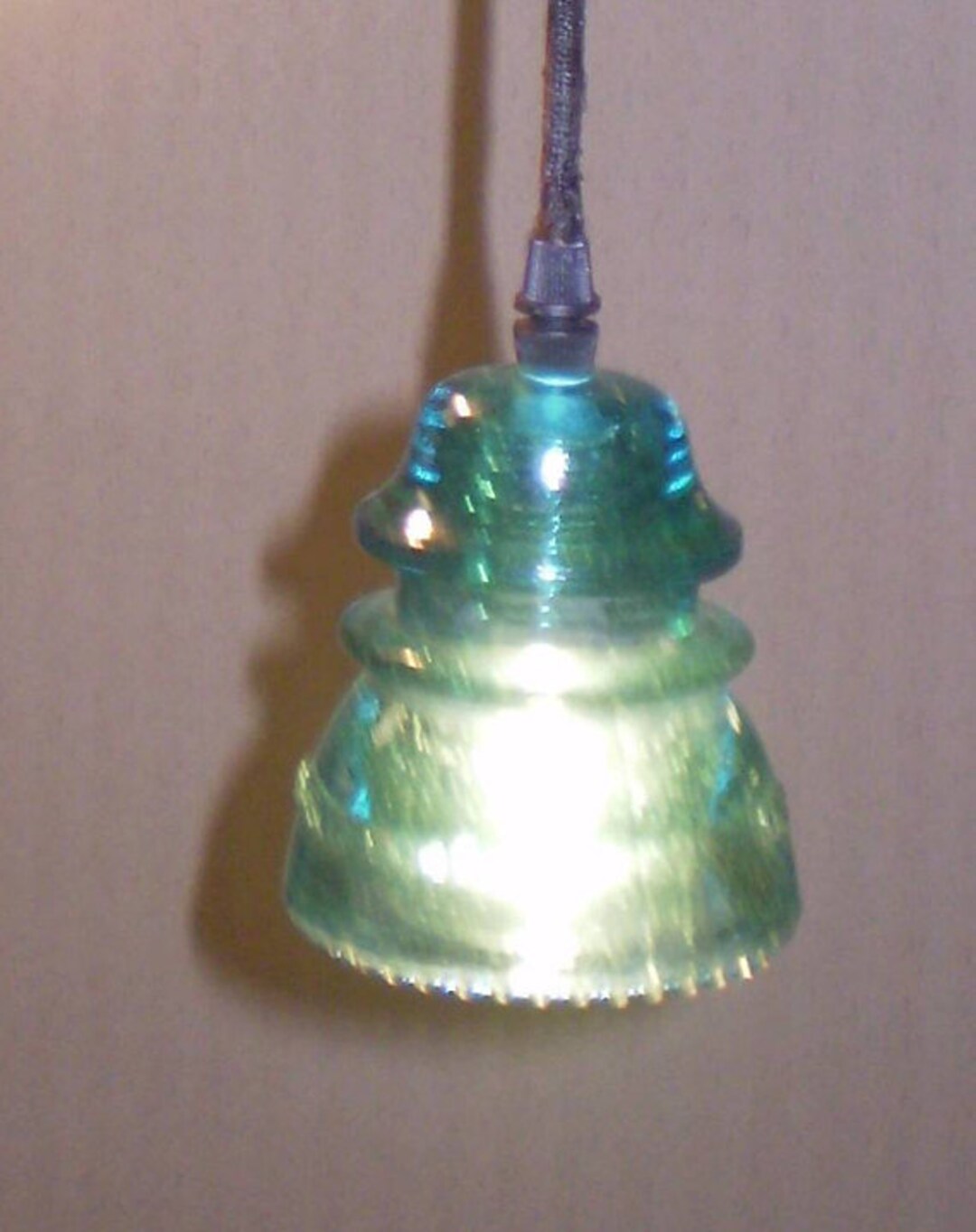 Antique Glass Insulator Pendant Light - Etsy
