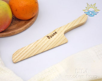 Safe wooden knife for kids, Kids cooking utensils, Montessori knife, Personalized children's knife, Kitchen play