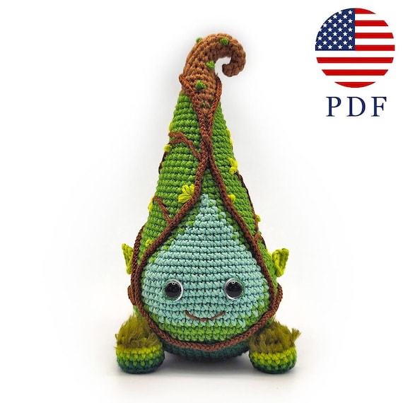 Earth Sprite Crochet Pattern, PDF Tutorial, Crochet Wood Spirit
