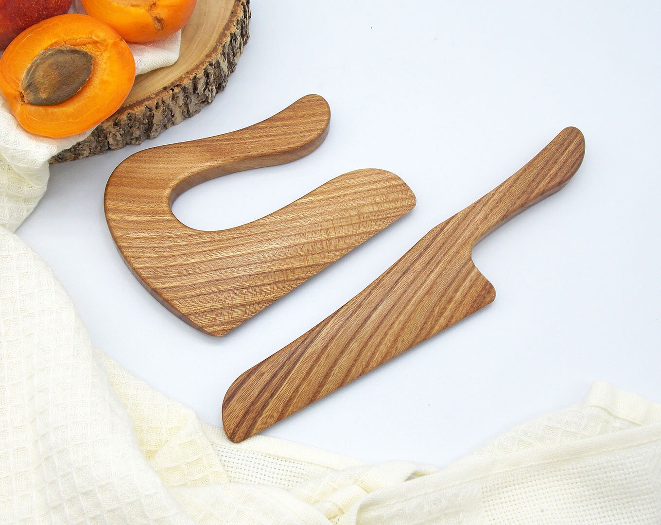 Safe Wooden Knife for Kids Set of 2 Elm Montessori Knife Etsy