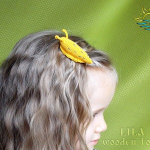 PDF slug pattern, Banana slug Crochet, Slug hair clip pattern only, Snail toy, DIY pattern