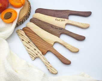 Montessori knife Wooden knife for kids, Safe wooden knife, Christmas gift, Stocking stuffer, Gift for toddler, Personalized children's knife